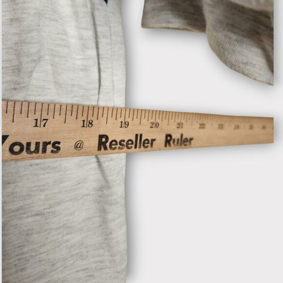 Evereve Womens Liv Puff Sleeve Sweatshirt Gray Blue Stripe Detail Sm Soft Lounge - Picture 7 of 9